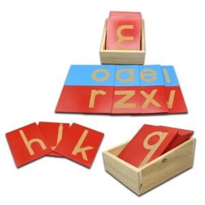 small alphabet sandpaper letters with boxes
