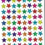stickers star multi color