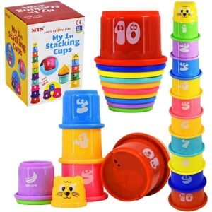 colorful stacking cups