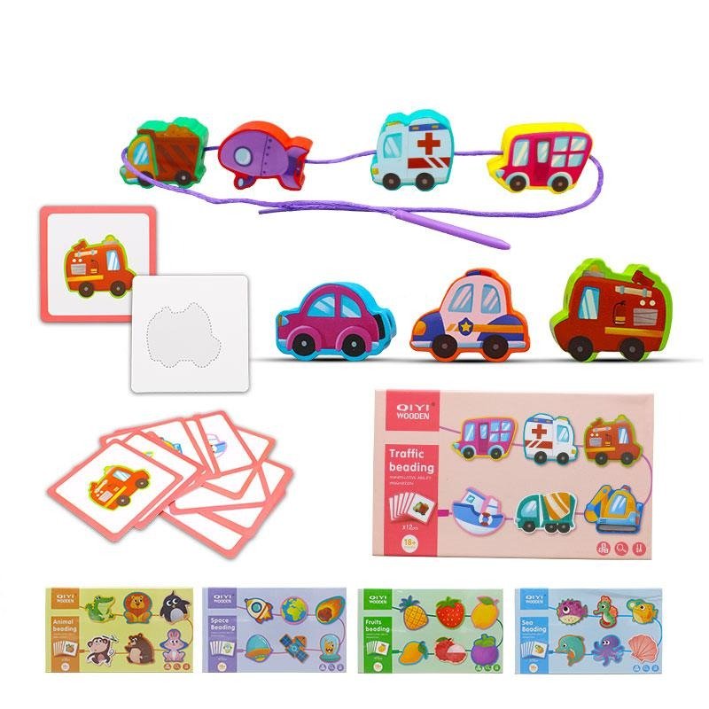 2 pcs wooden beading game 2 pcs wooden beading game