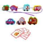 2 pcs wooden beading game