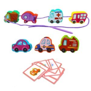 Home 2 pcs wooden beading game