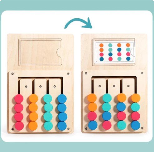 wooden color matching puzzle board game wooden color matching puzzle board game