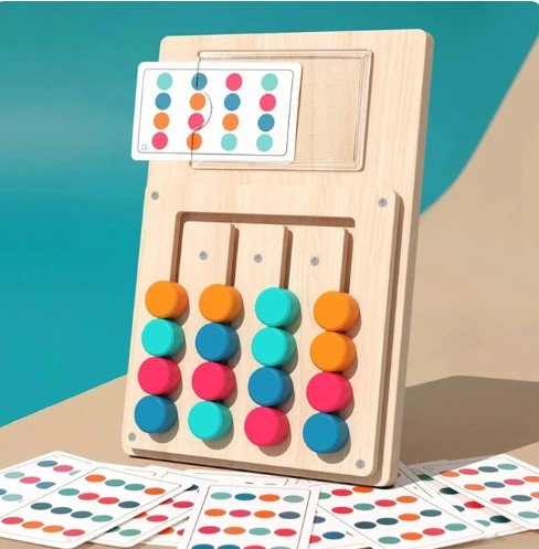 wooden color matching puzzle board game wooden color matching puzzle board game