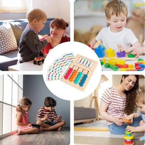 wooden color matching puzzle board game wooden color matching puzzle board game