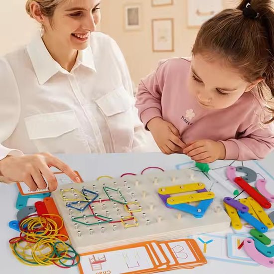 wooden geo montessori bands and pattern cards with drawing card wooden geo montessori bands and pattern cards with drawing card