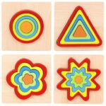 colorful geometrical shape random design