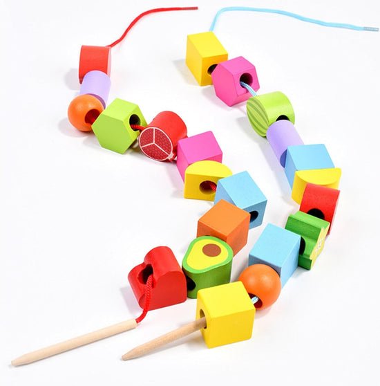 wooden montessori fruits sequence with lacing pattern wooden montessori fruits sequence with lacing pattern