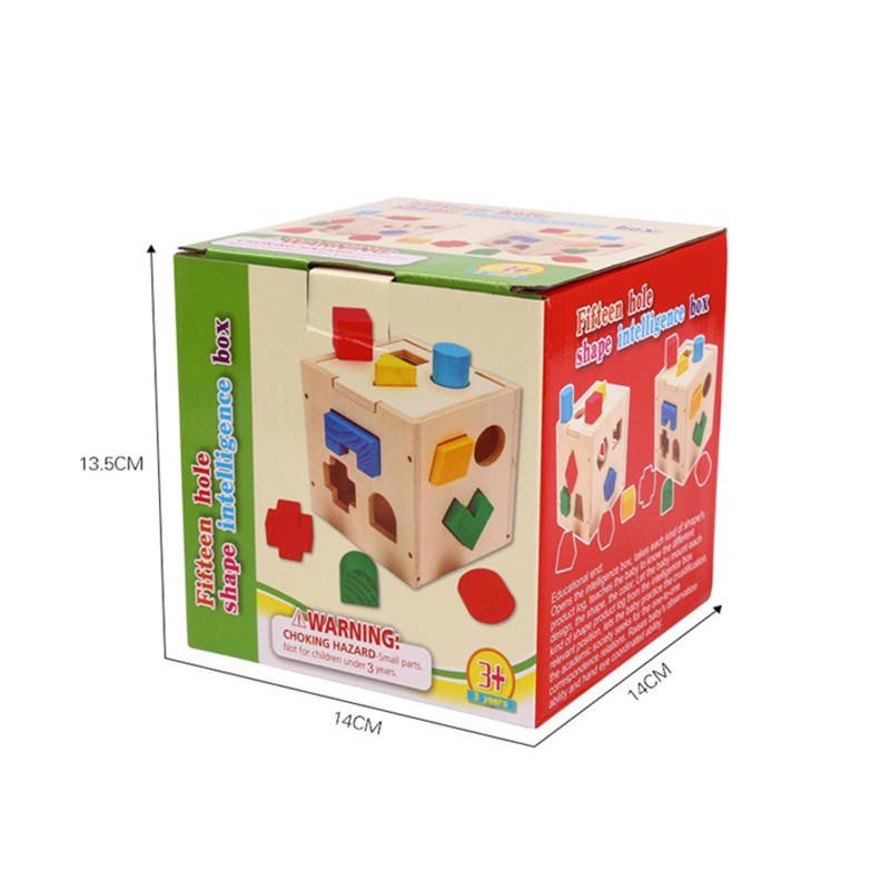 fifteen hole shape intelligence box shape sorter wooden fifteen hole shape intelligence box shape sorter wooden