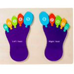 foot & number recognition counting puzzle