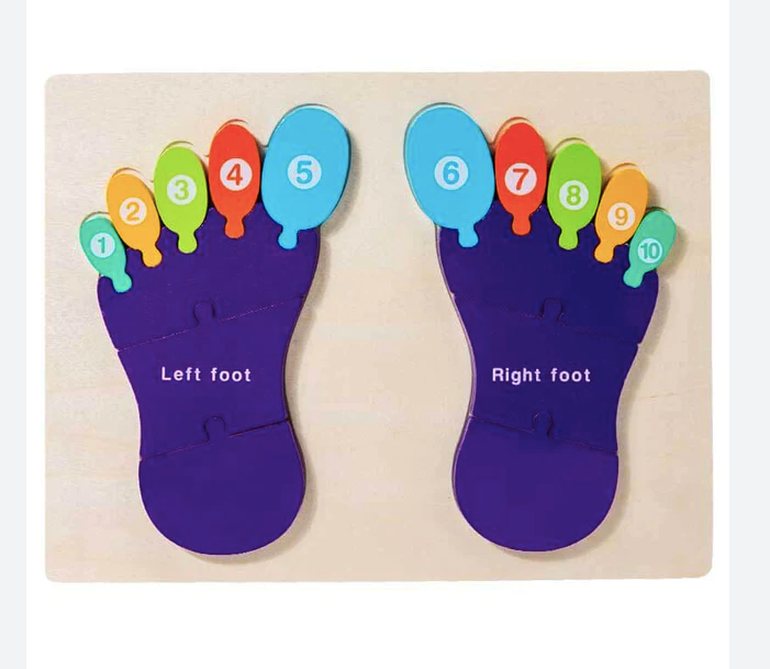 foot & number recognition counting puzzle foot & number recognition counting puzzle