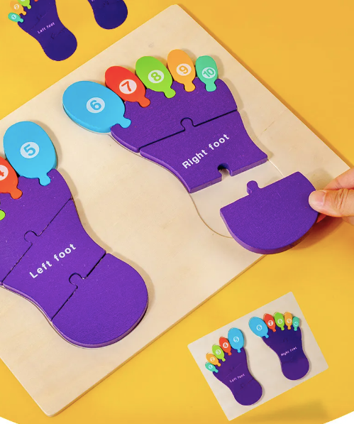 foot & number recognition counting puzzle foot & number recognition counting puzzle