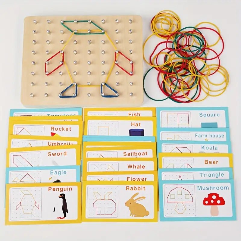 wooden montessori geometry creative peg board wooden montessori geometry creative peg board