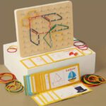 wooden montessori geometry creative peg board