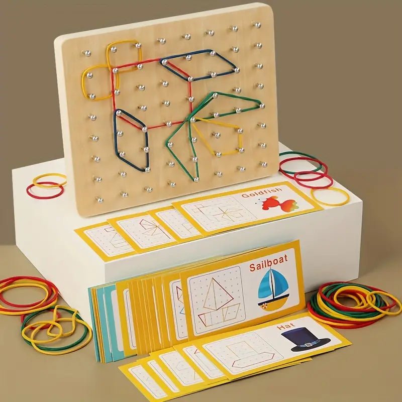 wooden montessori geometry creative peg board wooden montessori geometry creative peg board